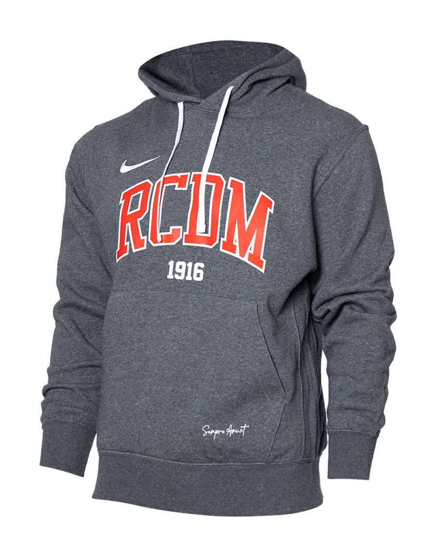 Kids RCD Mallorca Fanswear Hoodie 2023-2024 Charcoal Heather-White