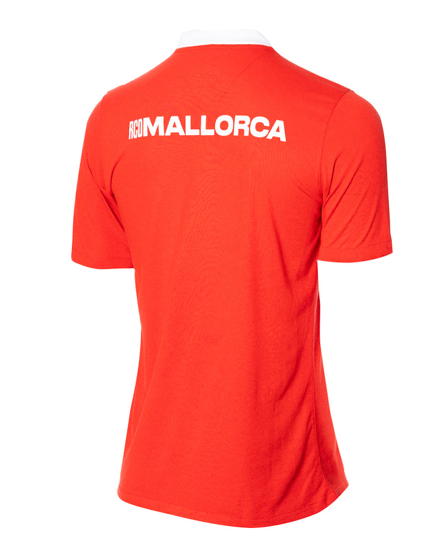RCD Mallorca Fanswear Polo-Shirt 2023-2024 University Red-Weiß