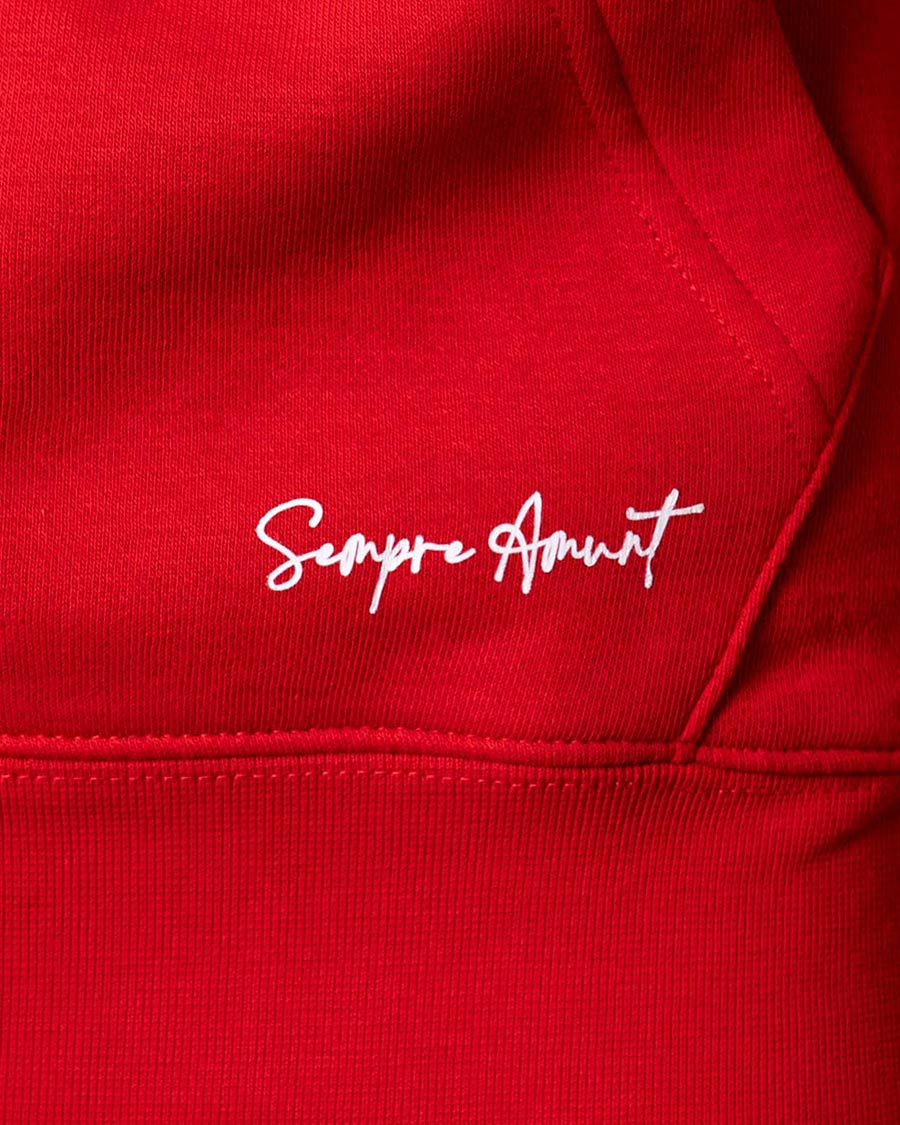 キッズ RCD Mallorca ファンズウェア フーディー 2023-2024 ユニバーシティレッド&ホワイト