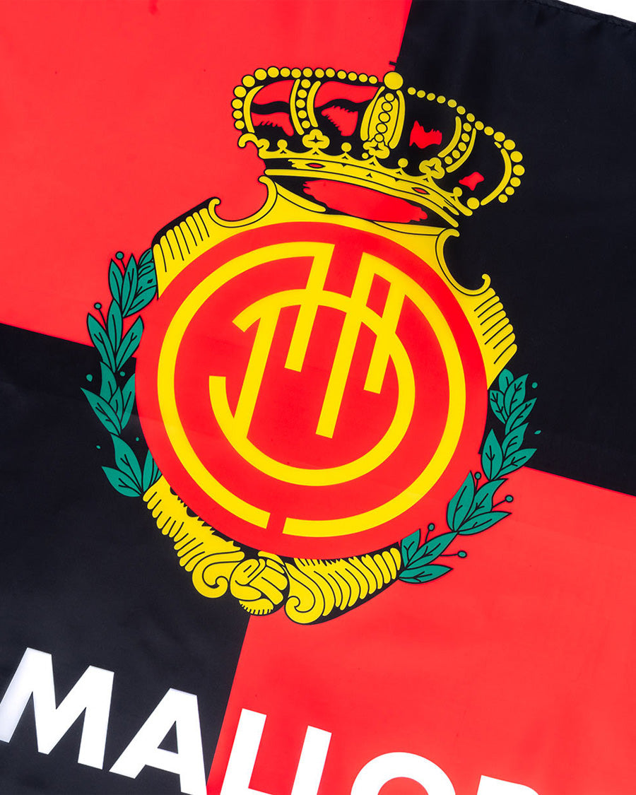 Bandera RCD Mallorca Escudo 100x70 Rojo-Negro