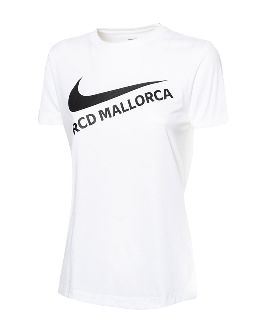 Camiseta RCD Mallorca Fanswear Logo - Mujer White-Black