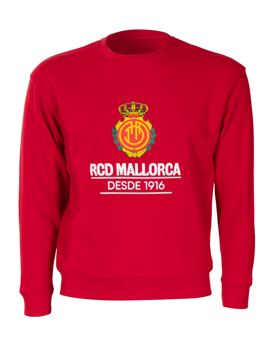 Sudadera Fanswear Escudo Crew Roja Niño