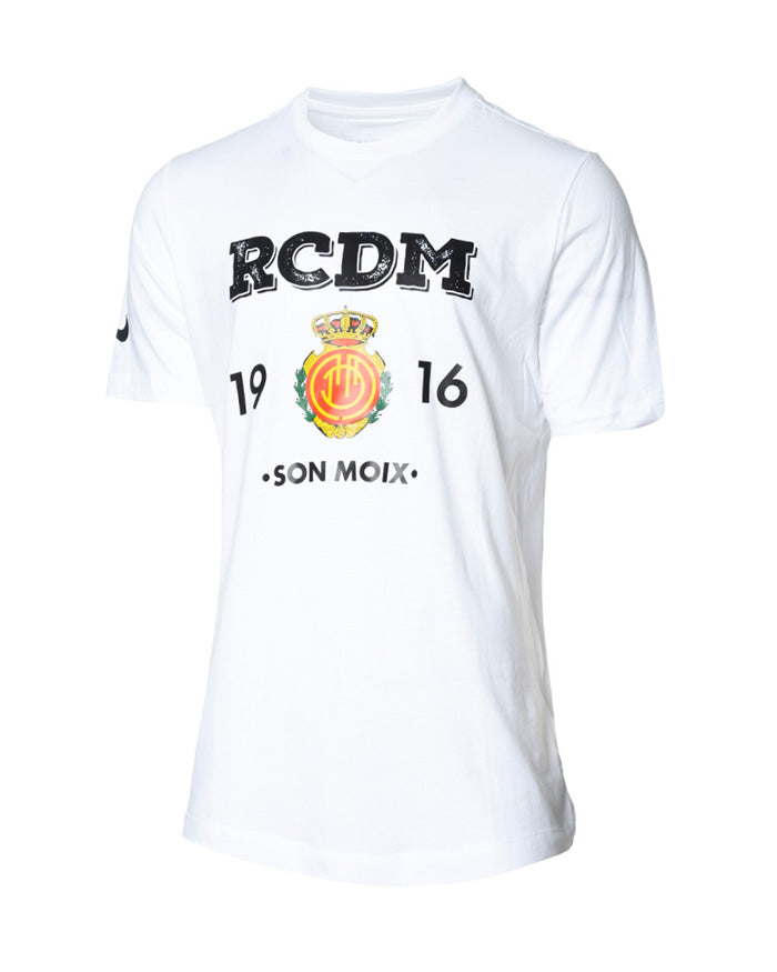 Camiseta RCD Mallorca Fanswear "RCDM" 2023-2024 White-Black Niño