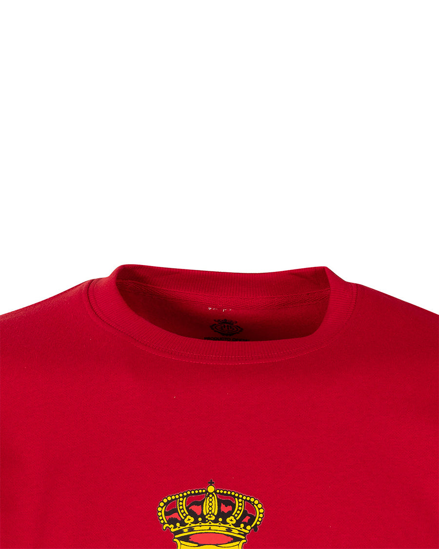 Sudadera Fanswear Escudo Crew Roja Niño