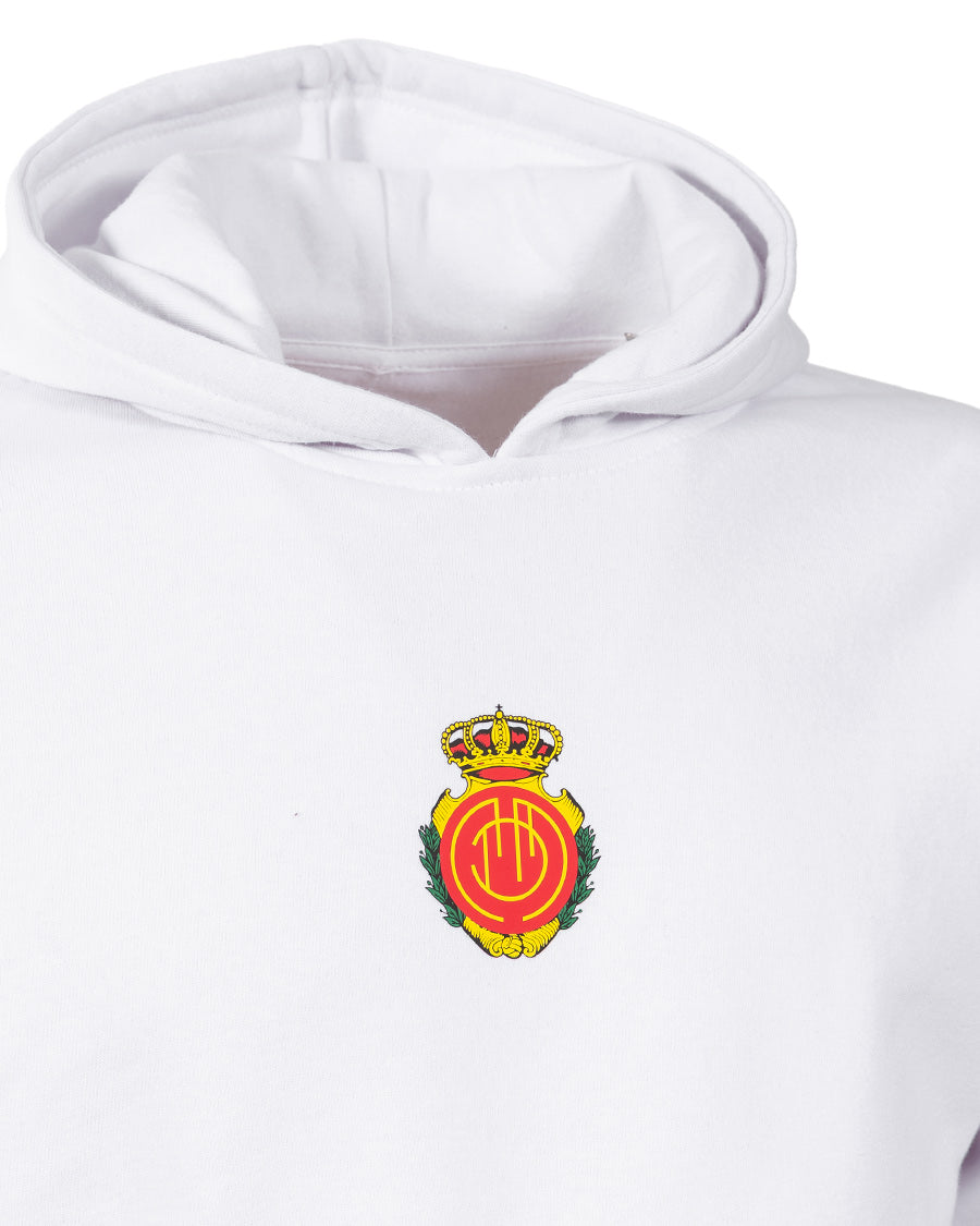 Sudadera Fanswear Escudo Crew Blanca Niño