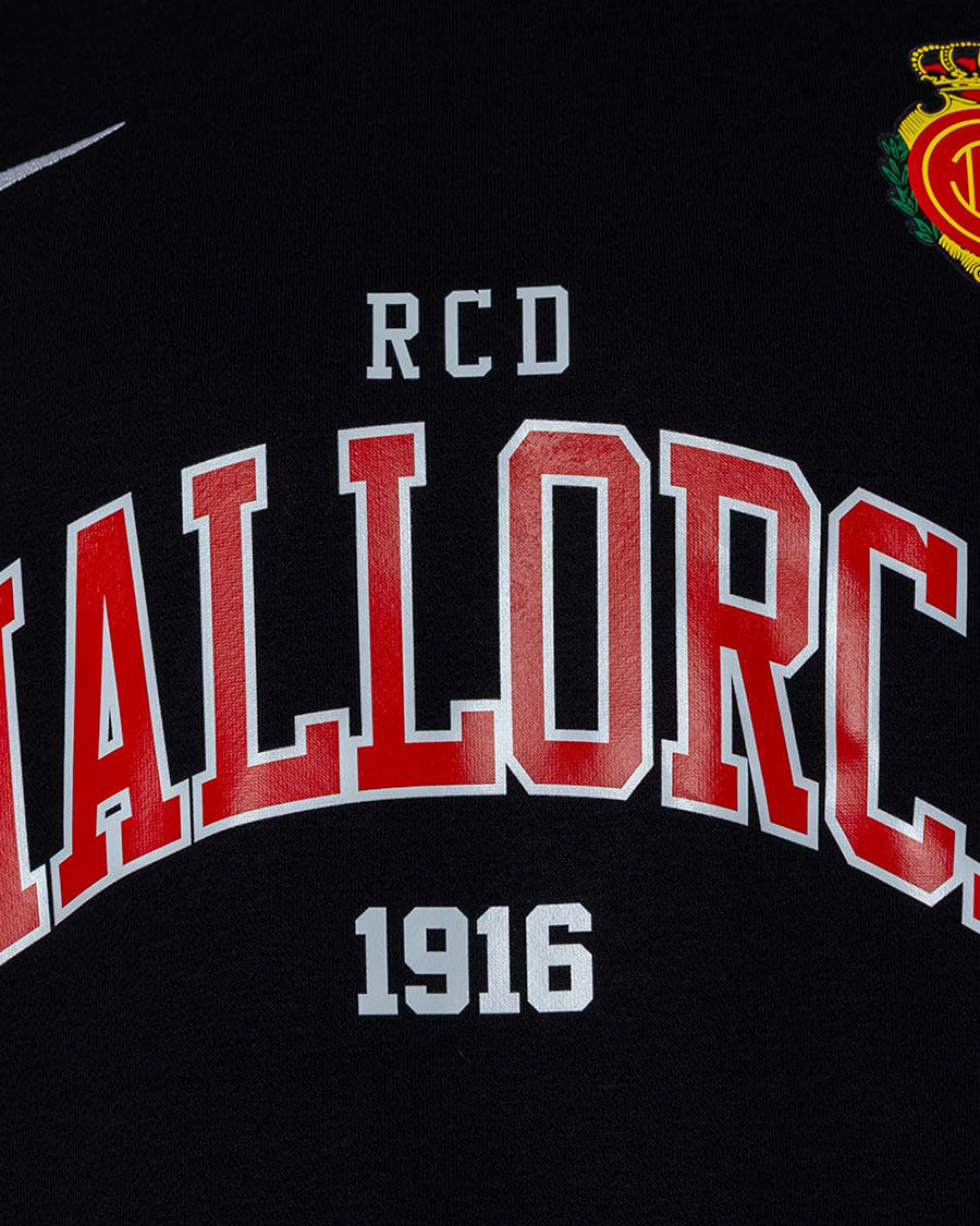 Sudadera RCD Mallorca Fanswear Crew "Club 1916" Negra