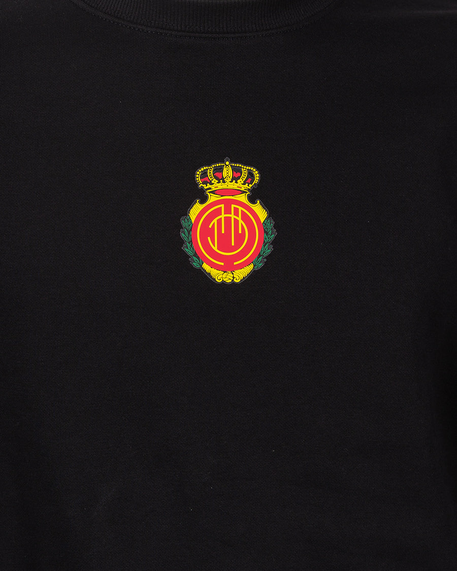 Sudadera Fanswear Escudo Crew Negra Niño