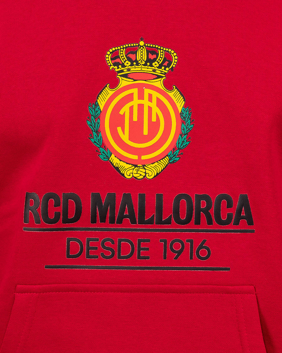 Sudadera con capucha Fanswear Escudo Roja Niño