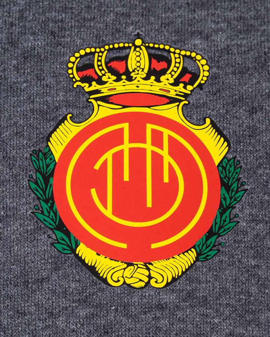 Sudadera RCD Mallorca Fanswear Crew 2023-2024 - Niño Charcoal Heather-White
