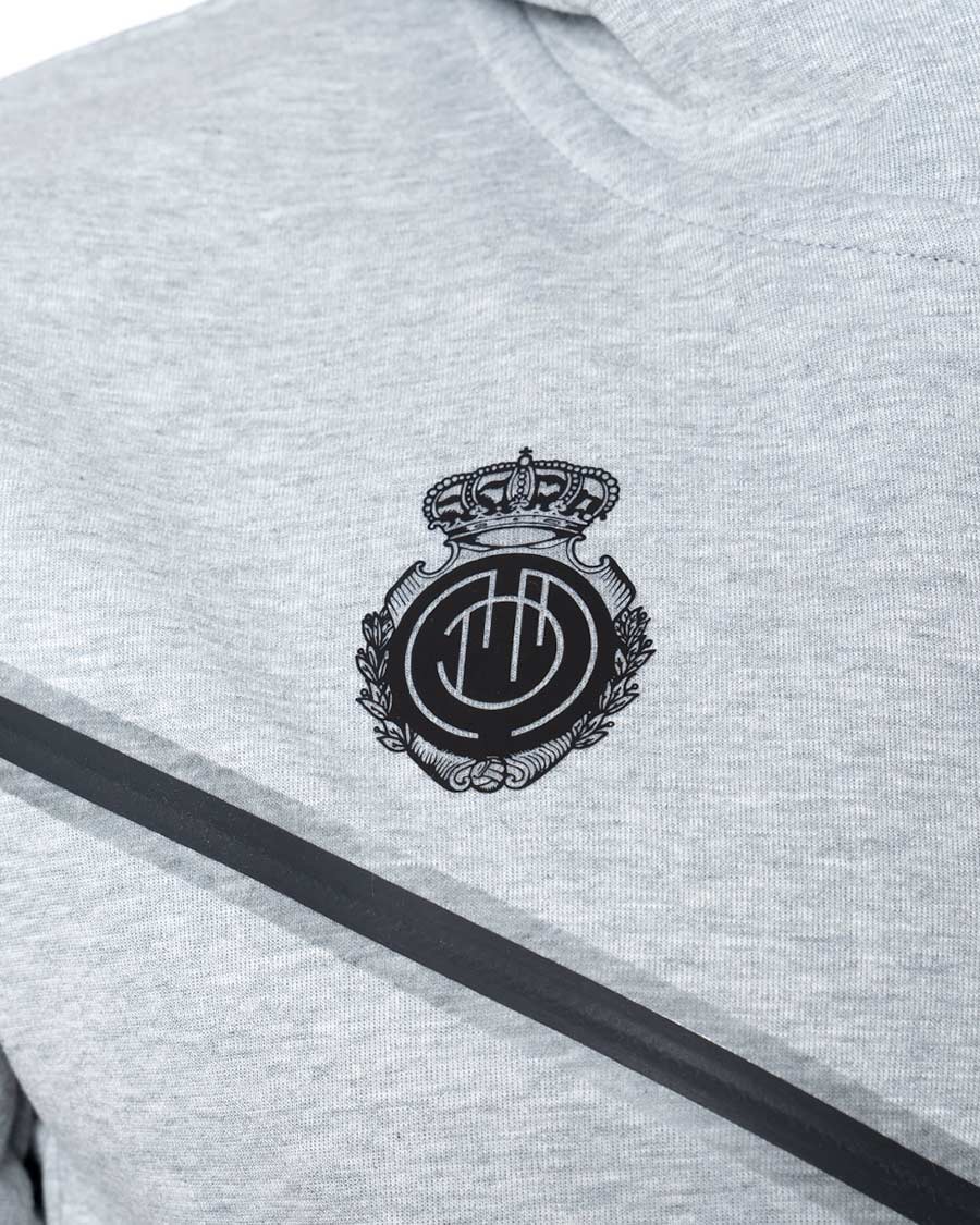 RCD Mallorca Fanswear Tech Fleece Jacket 2023-2024 Dark Grey Heather-Black