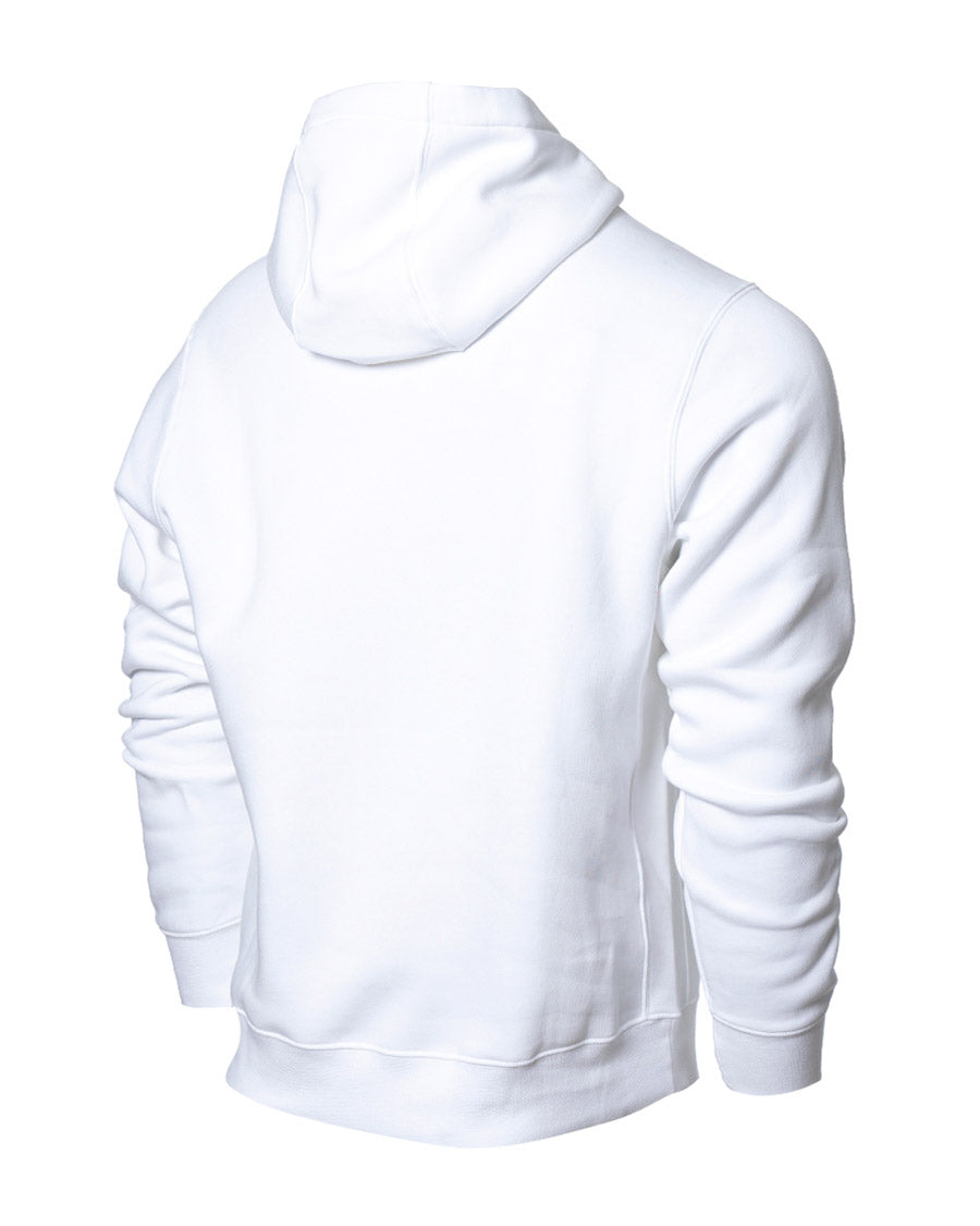 Dessuadora amb caputxa RCD Mallorca Fanswear 2023-2024 de color blanc i gris
