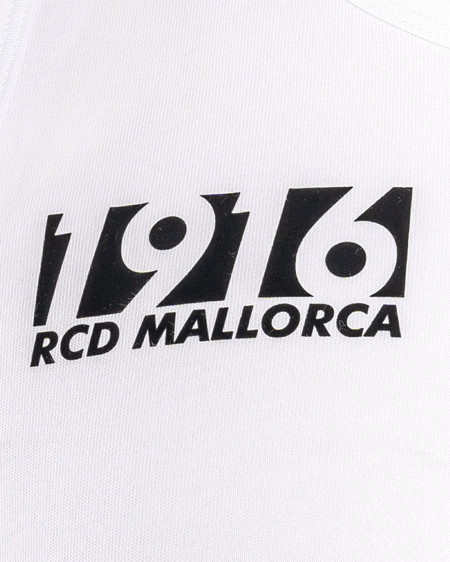 Camiseta RCD Mallorca Sportswear Sin Manga "1916" White-Black