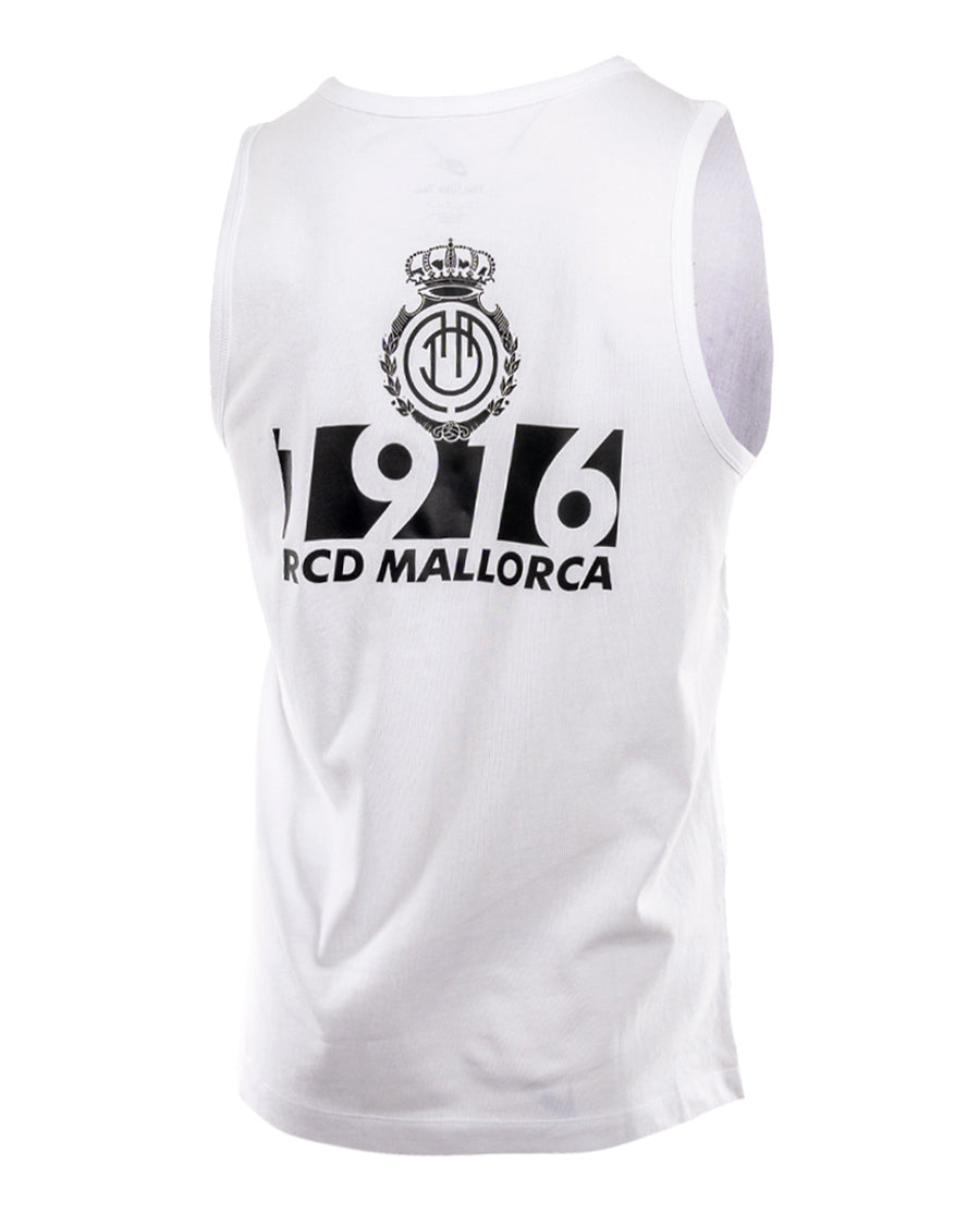 Camiseta RCD Mallorca Sportswear Sin Manga "1916" White-Black