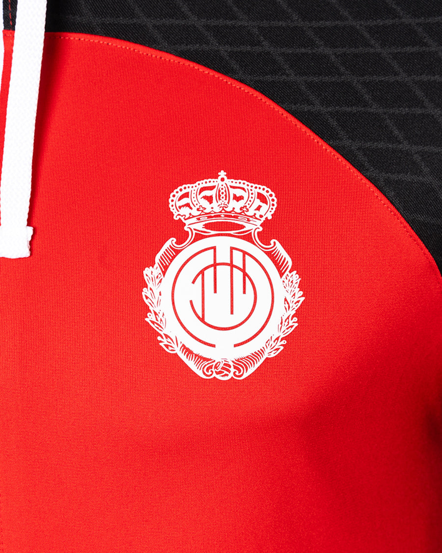 Jaqueta RCD Mallorca Anthem 2023-2024 de color vermell University i negre