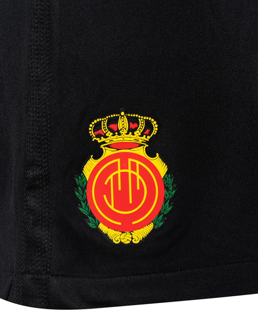 Kinder RCD Mallorca Heimtrikot Shorts 2023-2024 Schwarz-Schwarz-Weiß