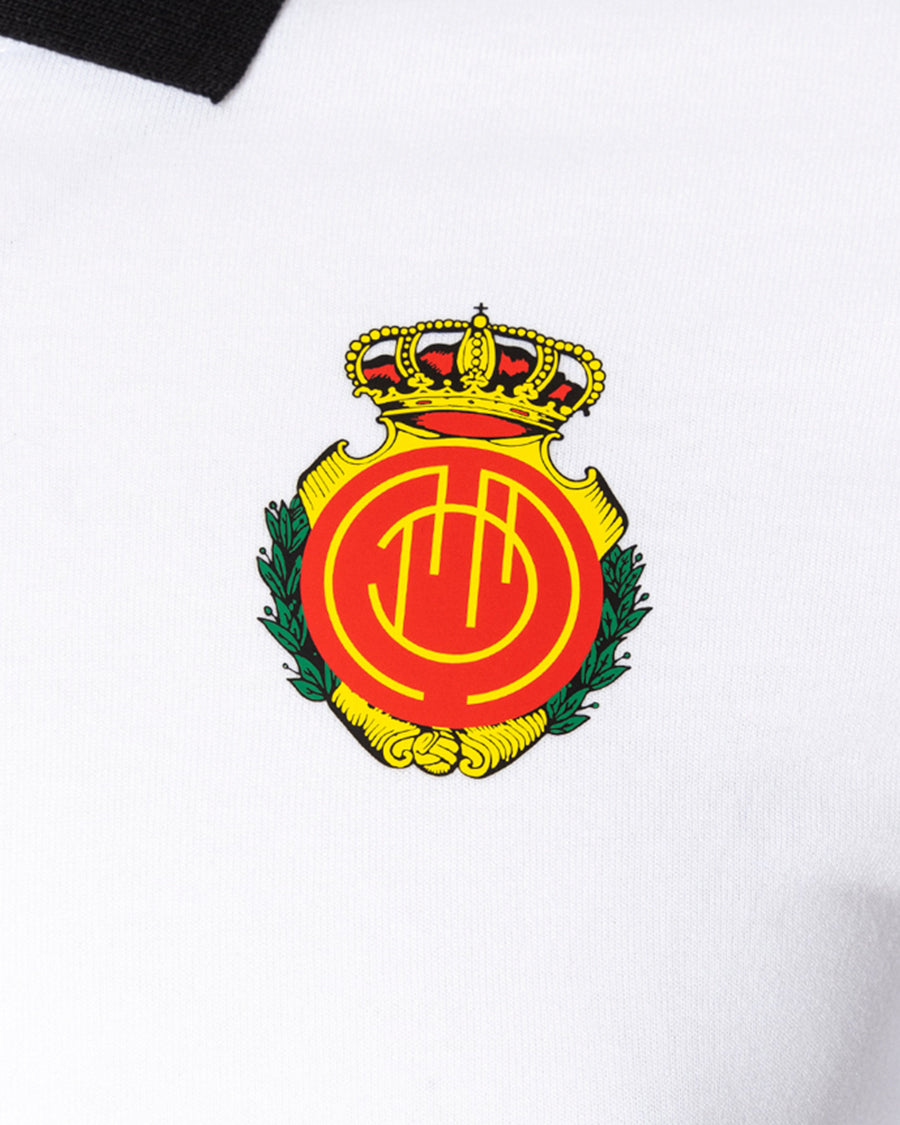 Kinder Polo RCD Mallorca Fanswear Polo Shirt 2023-2024 Weiß-Schwarz