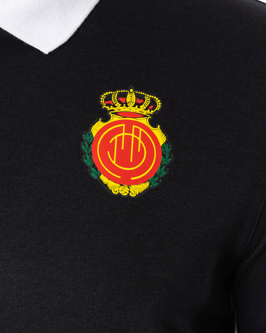 Polo RCD Mallorca Fanswear 2023-2024 de color blanc i negre