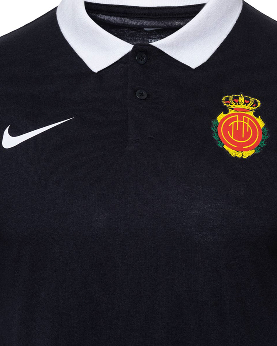 Kids RCD Mallorca Fanswear Polo Shirt 2023-2024 Black-White
