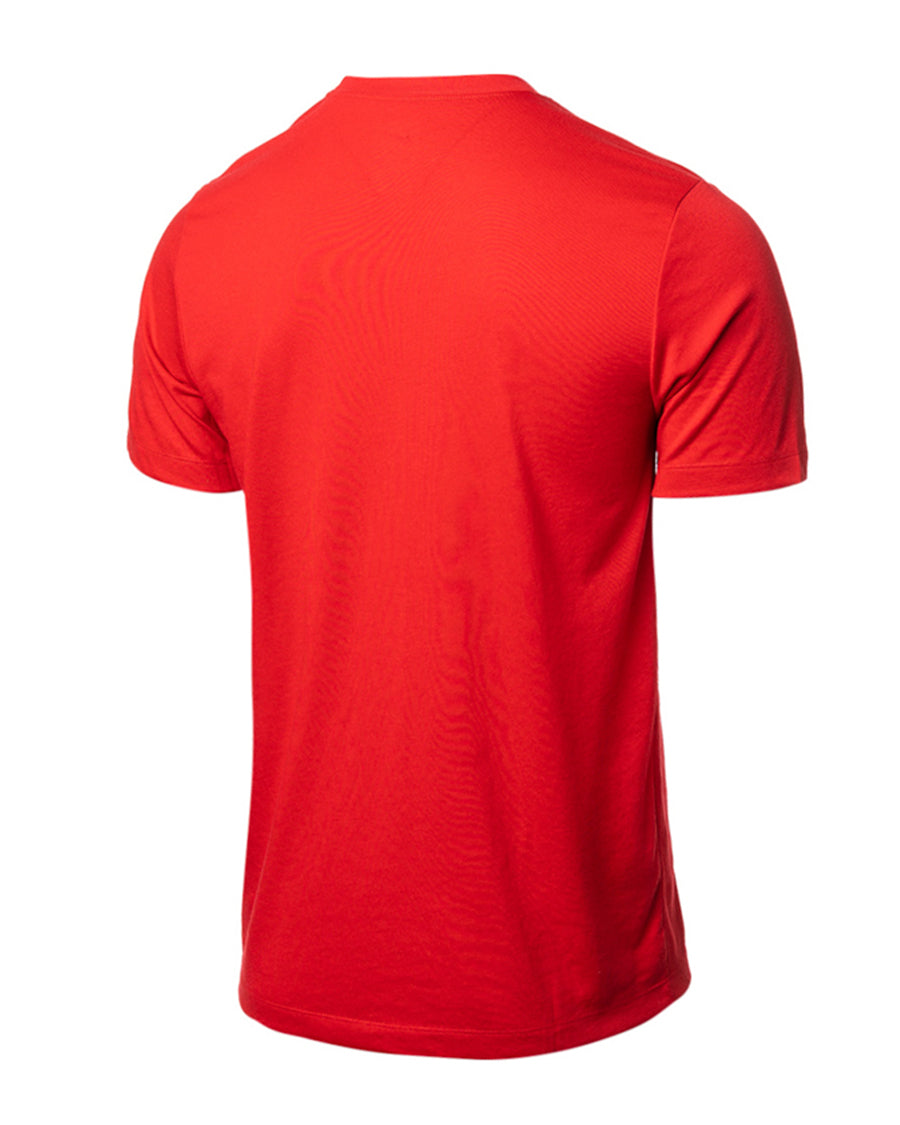 RCD Mallorca Fanswear Logo T-Shirt 2023-2024 University Red-Weiß