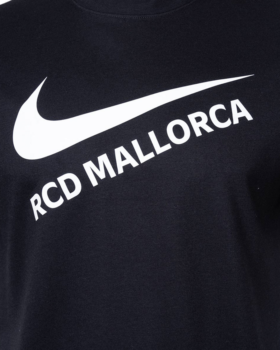 Samarreta infantil RCD Mallorca Fanswear Logo 2023-2024 de color blanc i negre