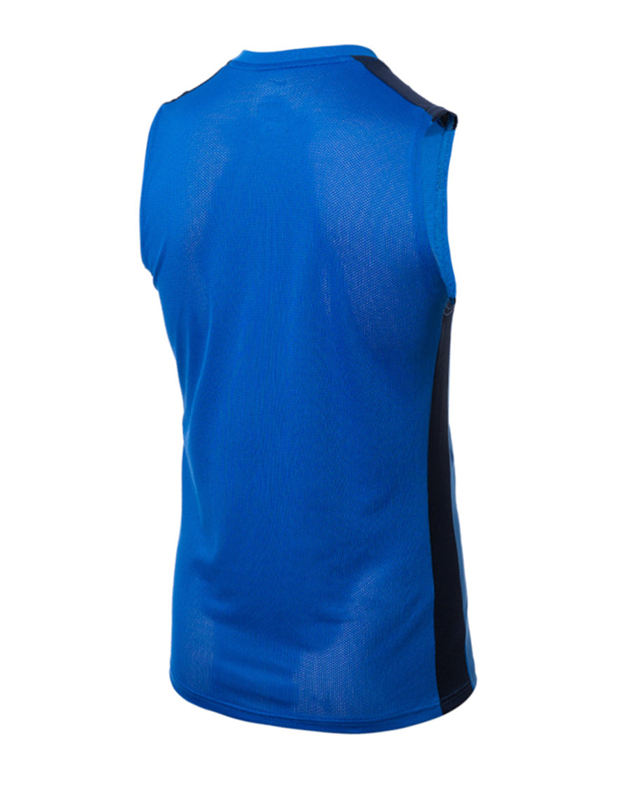 Kids RCD Mallorca Player Training Sleeveless T-Shirt 2023-2024 Royal Blue-Obsidian