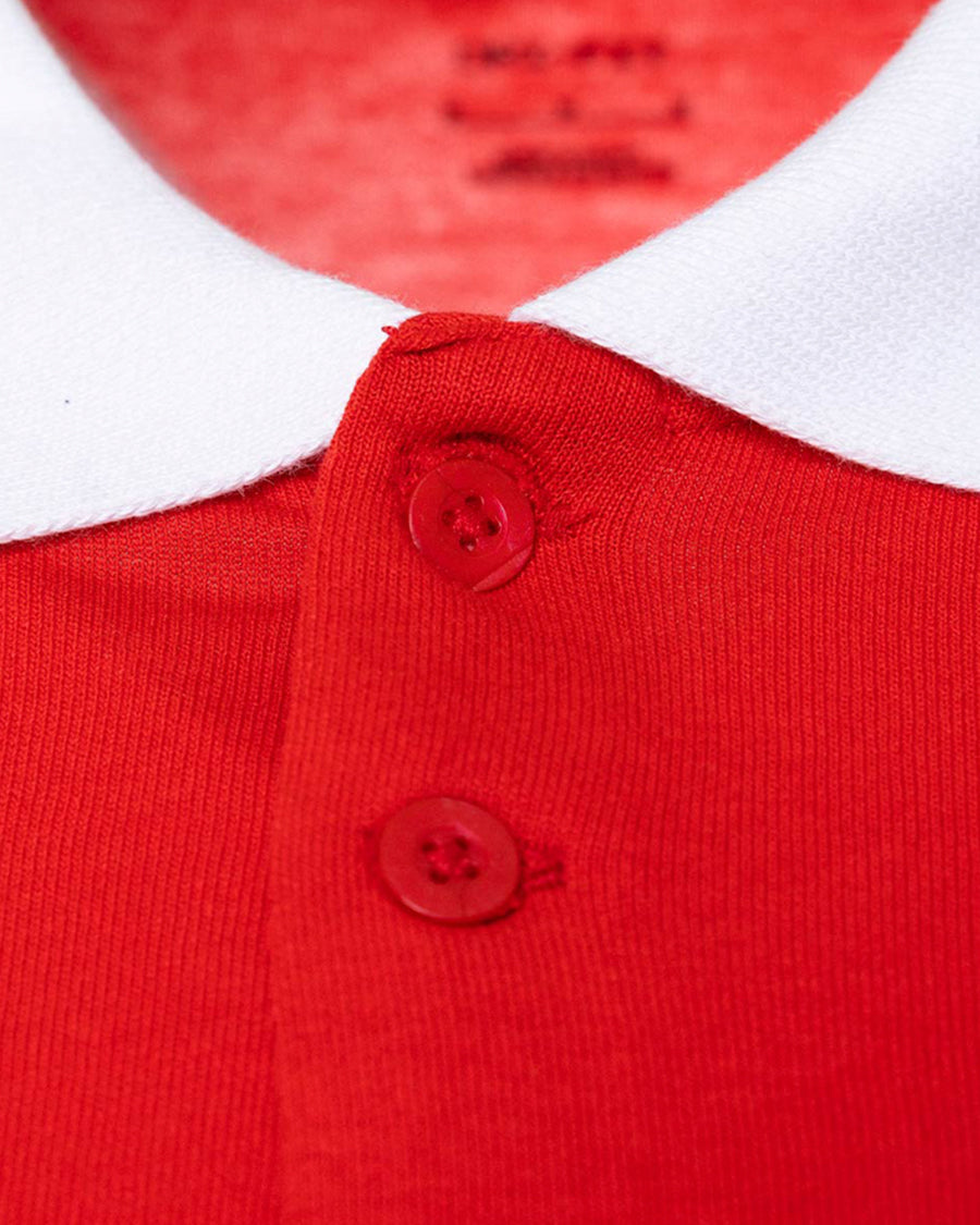 RCD Mallorca Fanswear Polo-Shirt 2023-2024 University Red-Weiß