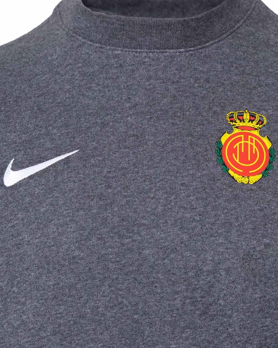 Sudadera RCD Mallorca Fanswear Crew 2023-2024 - Niño Charcoal Heather-White