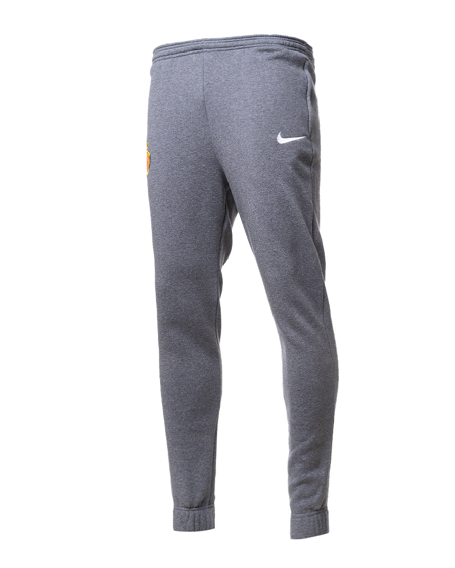 Pantalons infantils RCD Mallorca Fanswear 2023-2024 de color gris carbó espurnejada i blanc