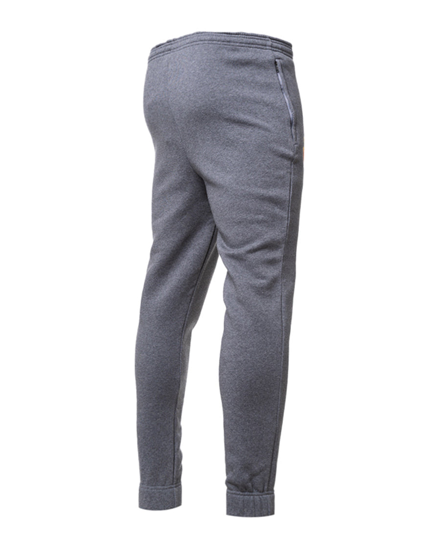 Pantalons infantils RCD Mallorca Fanswear 2023-2024 de color gris carbó espurnejada i blanc
