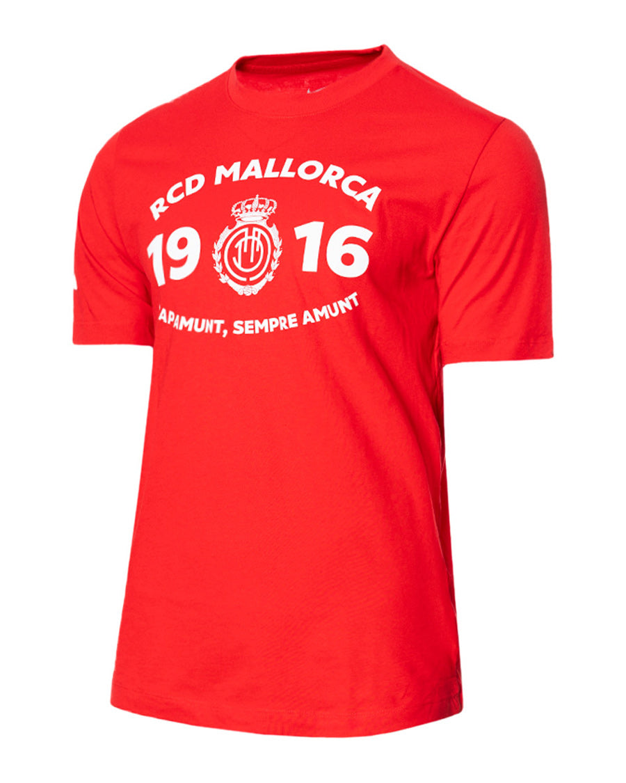 RCD Mallorca Fanswear T-Shirt 2023-2024 University Red-Weiß