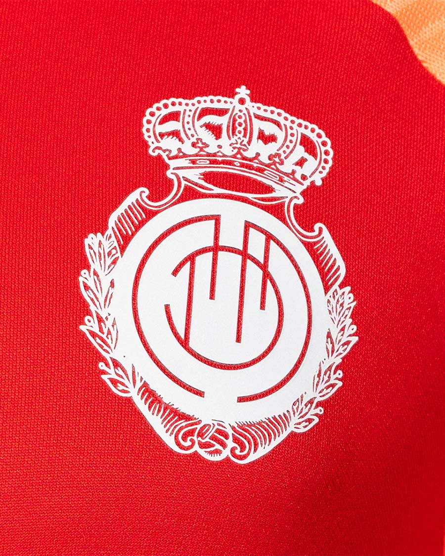 Kids RCD Mallorca Pre-Match T-Shirt 2023-2024 University Red-Bright Crimson-White
