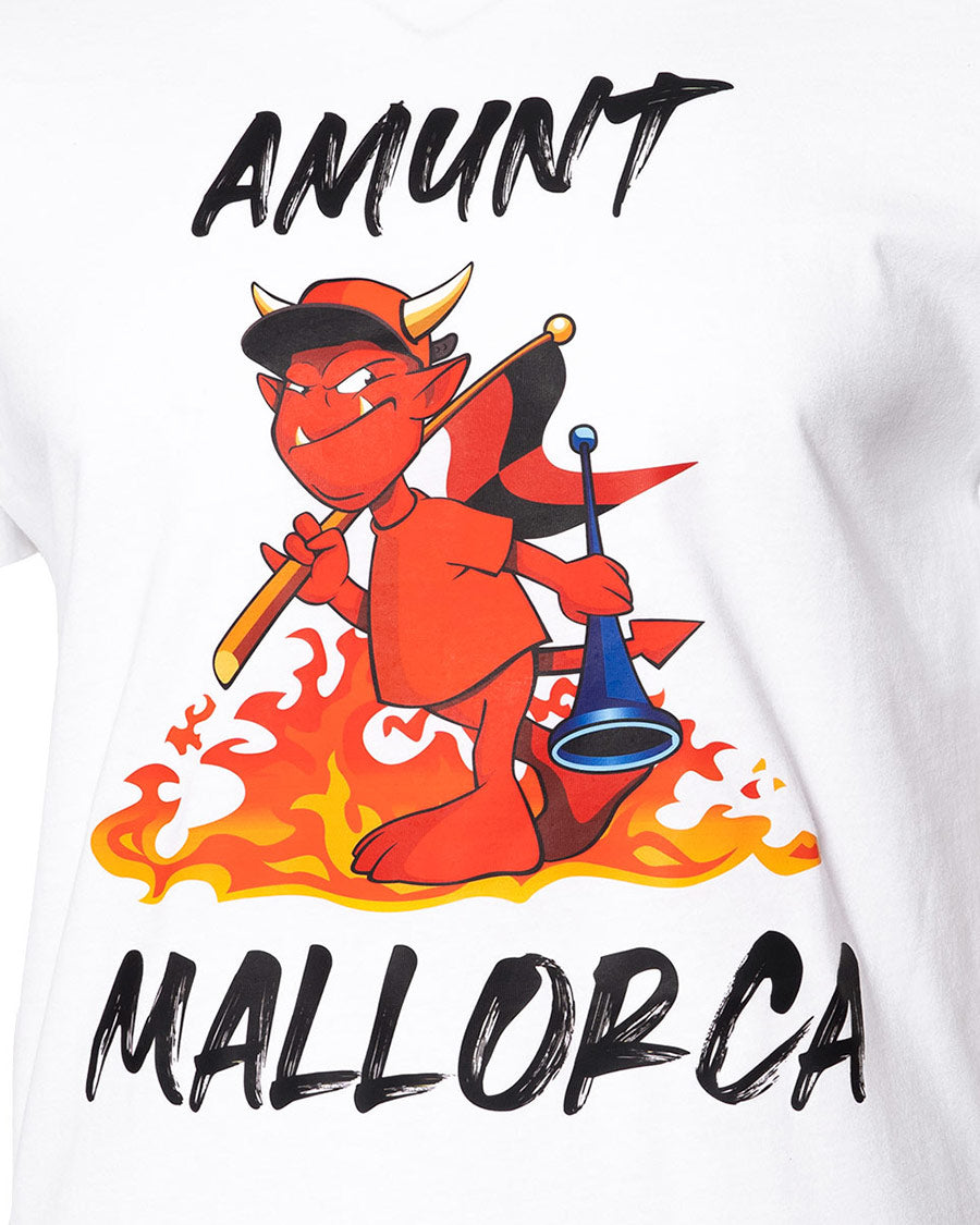 Camiseta RCD Mallorca Fanswear "Dimonió" Niño White-Black