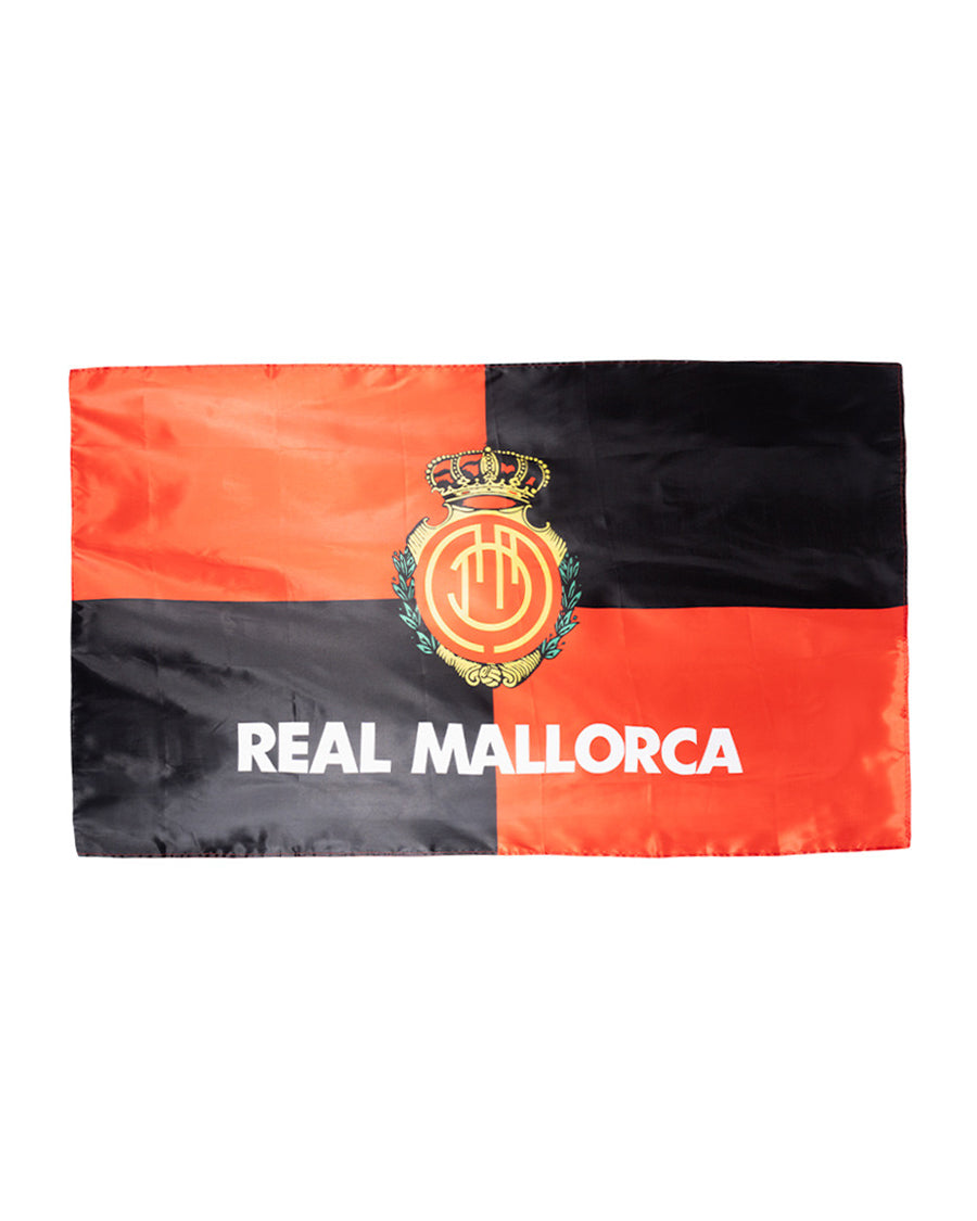 Bandera RCD Mallorca Escudo Rojo-Negro