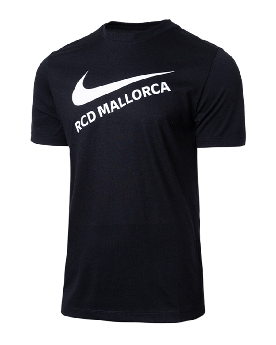 Samarreta RCD Mallorca Fanswear Logo 2023-2024 de color blanc i negre