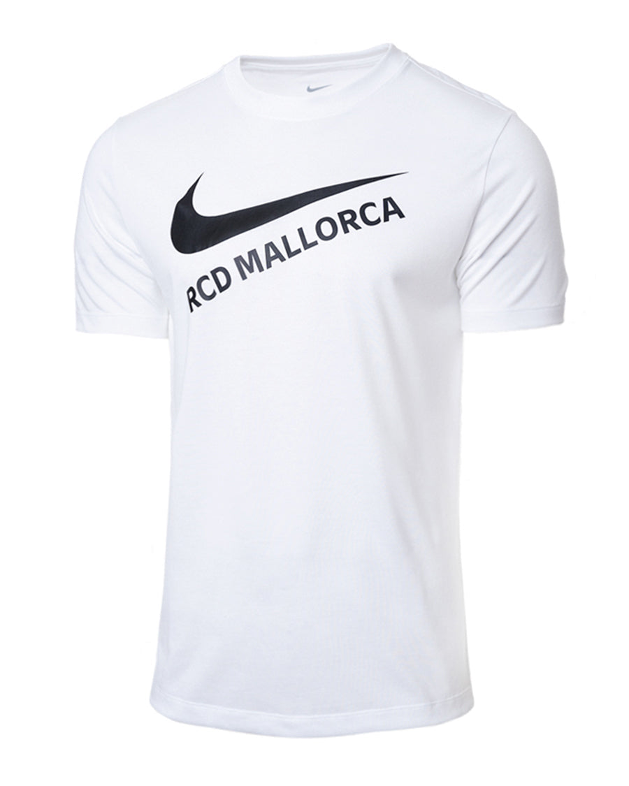 키즈 RCD 마요르카 팬즈웨어 로고 티셔츠 2023-2024 화이트-블랙
