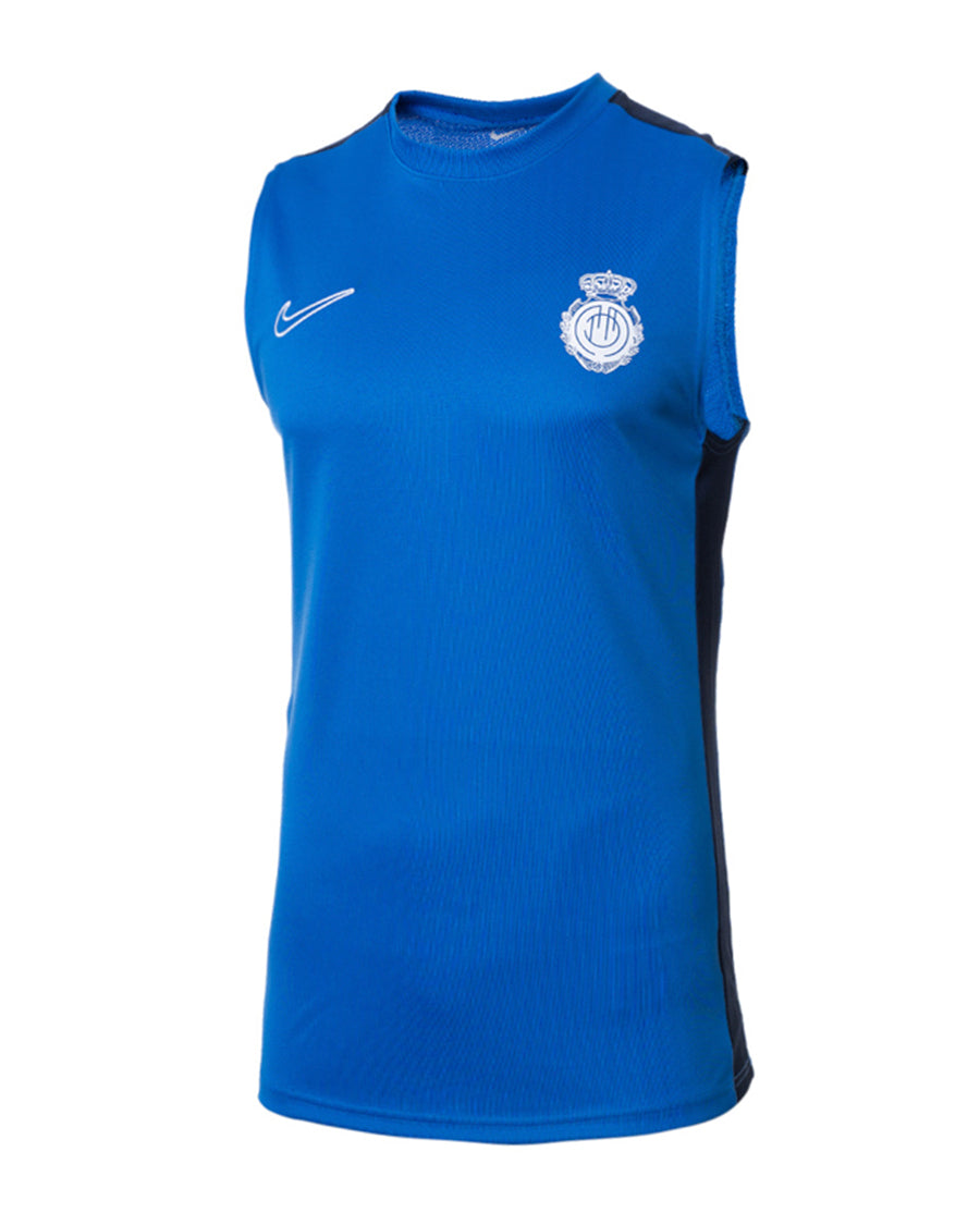 키즈 RCD 마요르카 플레이어 트레이닝 슬리브리스 티셔츠 2023-2024 로열 블루-옵시디언
